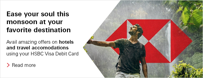 Avail amazing offers on hotels and travel accomodations using your HSBC Visa Debit Card